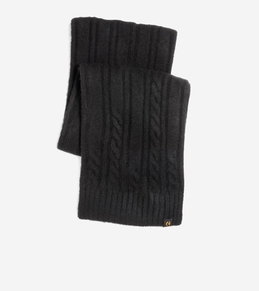 WOMENS CABLE KNIT SCARF